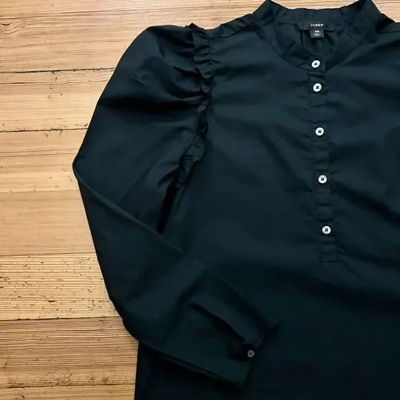 J. Crew puff sleeve cotton poplin top. Size XS. - Picture 9 of 14